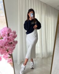 Midi Saten Etek