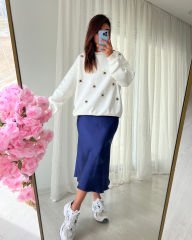 Midi Saten Etek