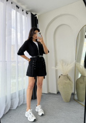 Zara Tasarım Şort Takım Siyah