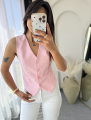 Giyçık Yelek Tozpembe