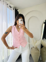 Giyçık Yelek Tozpembe
