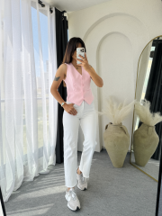 Giyçık Yelek Tozpembe