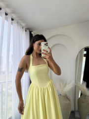 Lora Elbise Sarı