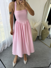 Lora Elbise Pembe