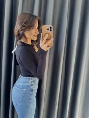 Oysho Parmak Geçirmeli Body Siyah