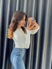 Oysho Parmak Geçirmeli Body Beyaz