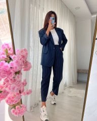 Çizgili Boyfit Takım