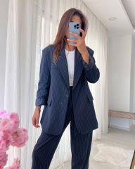Çizgili Boyfit Takım