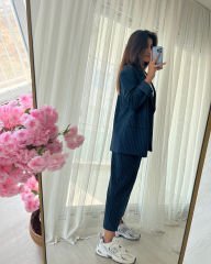 Çizgili Boyfit Takım