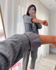 Çizgili Boyfit Takım