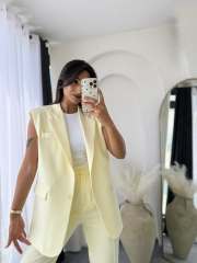 Zara Vatkalı Yelek Takım Butteryellow