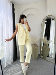 Zara Vatkalı Yelek Takım Butteryellow