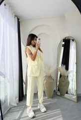 Zara Vatkalı Yelek Takım Butteryellow