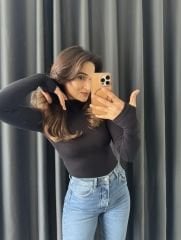 Massi Boğazlı Body Siyah
