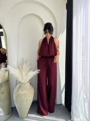 Laura Ham Keten Takım Bordo