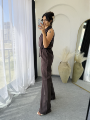 Laura Ham Keten Takım Acıkahve