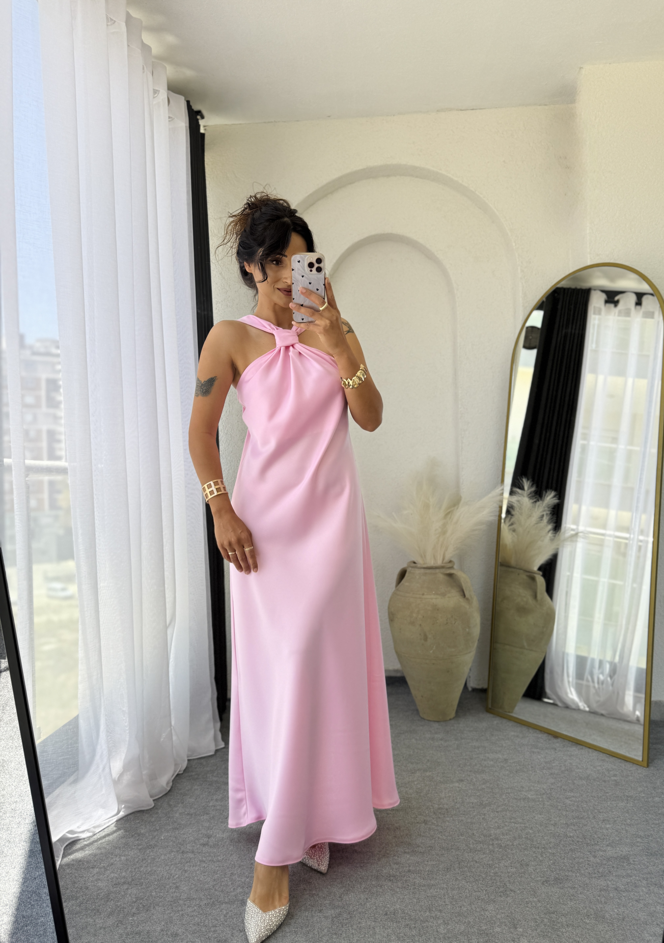 Massimo Saten Elbise Tozpembe