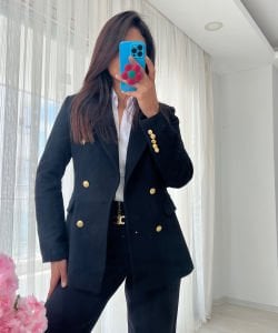 Tüvit Blazer Siyah
