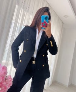 Tüvit Blazer Siyah
