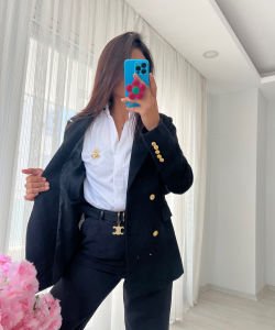Tüvit Blazer Siyah