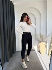 Kemerli Havuç Pantolon Lacivert