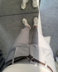 Kemerli Havuç Pantolon Gri