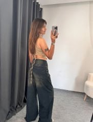 BAĞLAMALI TASARIM YELEK CAMEL