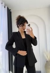 Kuşaklı Blazer Takım
