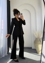 Kuşaklı Blazer Takım