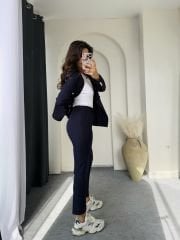 Düğmeli Takım Elbise Lacivert