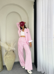 Pinterest Çizgili Takım Pembe