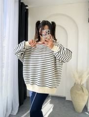 Oversize Sweatshırt Mavi