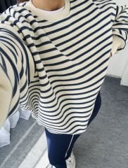 Oversize Sweatshırt Mavi
