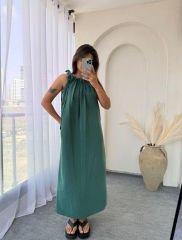 PREMİUM OMUZDAN BAĞLAMALI ELBİSE
