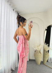 Fularlı Elbise Softpembe
