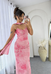 Fularlı Elbise Softpembe