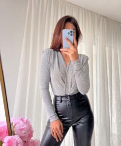 VATKALI BODYSUIT GÜMÜŞ