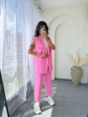 Tensel Yelek Takım Pembe