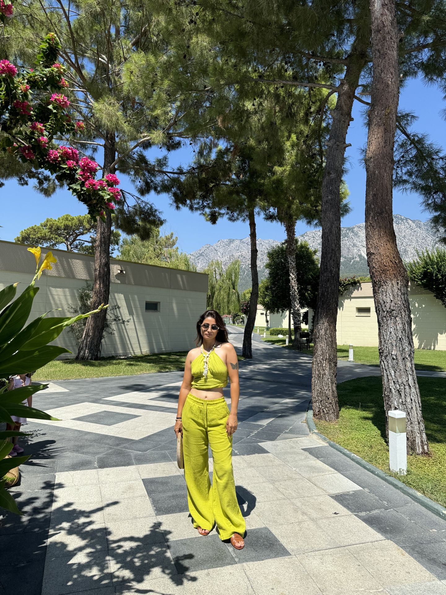 MÜSLİN CROP TAKIM NEON