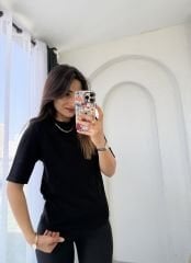 Massimo Vatkalı Tişört Siyah